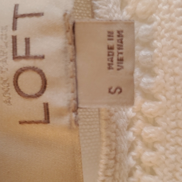 LOFT SZ SM 🤍OFF-WHITE TOP *LIKE NEW CONDITION! - Picture 5 of 6
